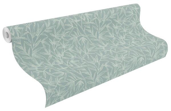 RASCH | Vliesová tapeta na stenu Novella XL 983159 | 1,06 x 10,05 m | vining ivy, biela, tyrkysová, modrá