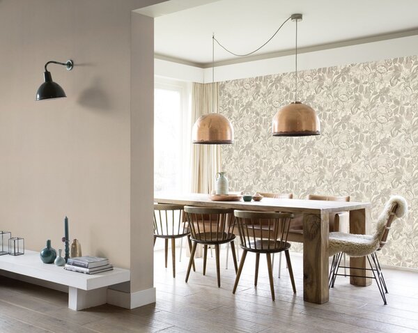 RASCH | Vliesová tapeta na stenu Novella XL 983524 | 1,06 x 10,05 m | béžová