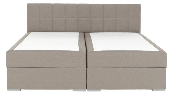 KONDELA Boxspringová posteľ 160x200, sivohnedá TAUPE, FERATA TV KOMFORT