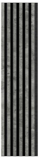 Akustické dekoračné panely loft 3D lamely na filcovom podklade 270 x 30 cm