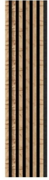 Akustické dekoračné panely wotan 3D lamely na filcovom podklade 270 x 30 cm