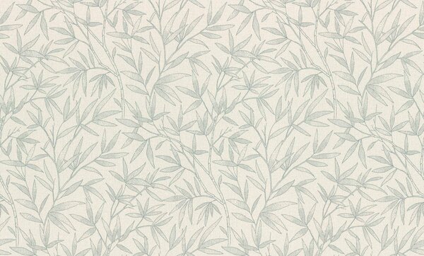 RASCH | Vliesová tapeta na stenu Novella XL 983104 | 1,06 x 10,05 m | krémová, šedá, tyrkysová, vining ivy, modrá