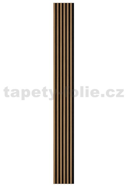Akustické dekoračné panely SLIM dub svetlý 3D lamely na filcovom podklade 270 x 30 cm
