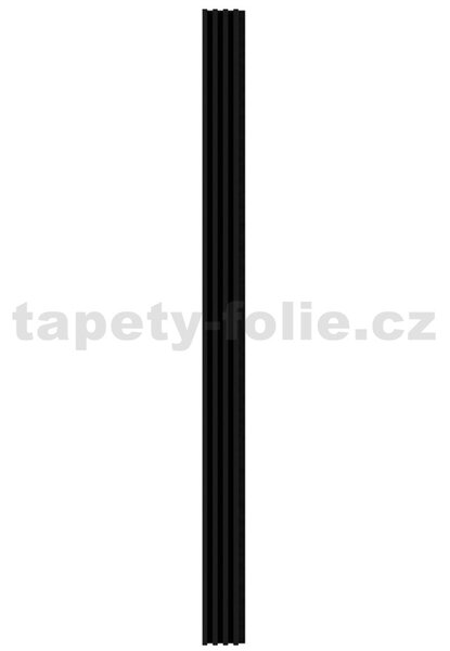 Akustické dekoračné panely MAXI čierny mat 3D lamely na filcovom podklade 270 x 17,7 cm