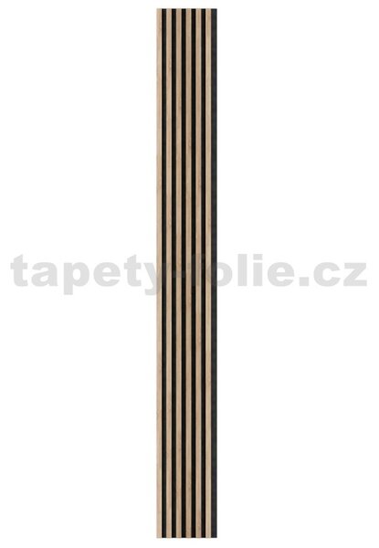 Akustické dekoračné panely SLIM dub sonoma 3D lamely na filcovom podklade 270 x 30 cm