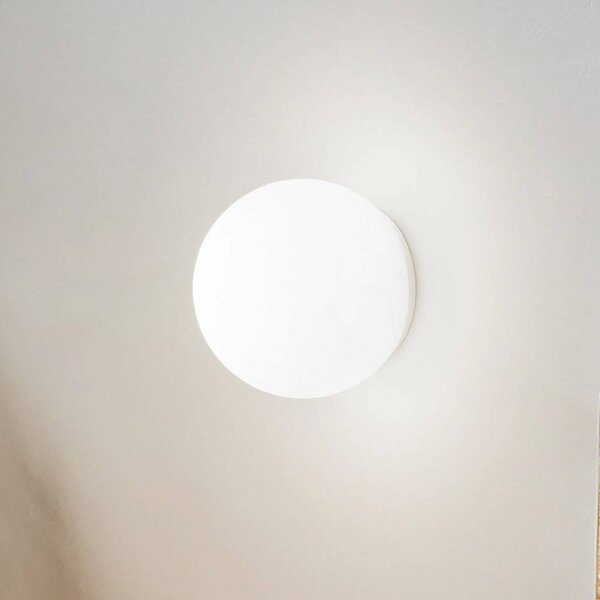 Ideal Lux nástenné svetlo Mapa Ø 15 cm, G9, biela, sklo, guľa, Biela / opálová, Obývacia izba / jedáleň, Sklo, Nástenné svietidlo
