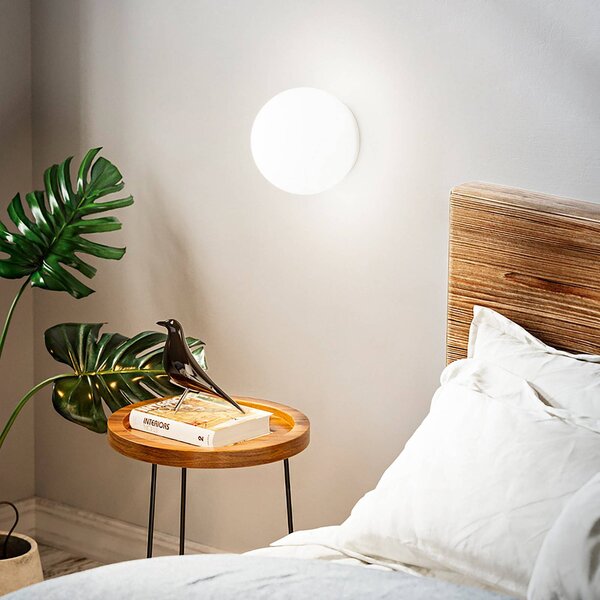 Ideal Lux nástenné svetlo Mapa Ø 15 cm, G9, biela, sklo, guľa, Biela / opálová, Obývacia izba / jedáleň, Sklo, Nástenné svietidlo