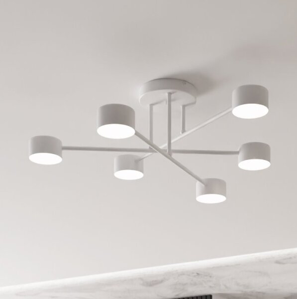 Prisadený luster HALO 6xGX53/10W/230V biela