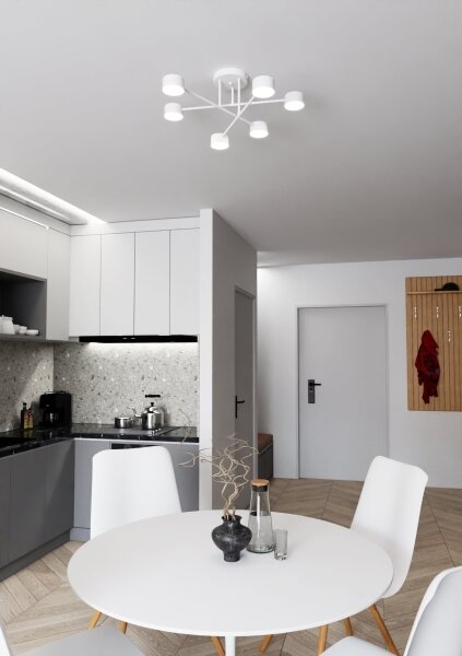 Prisadený luster HALO 6xGX53/10W/230V biela