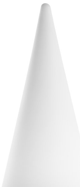 Vonkajšia stojaca LED lampa biela syntetický materiál IP54 vodoodolné s diaľkovým ovládaním záhradné osvetlenie
