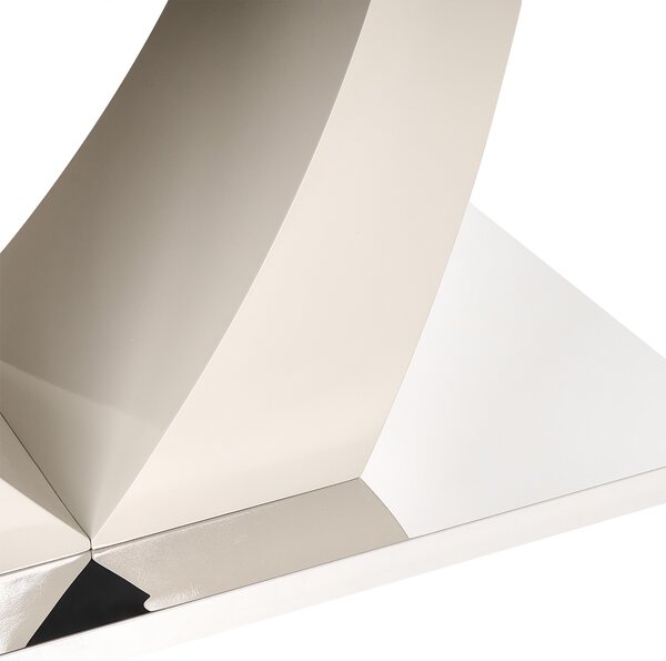 Jedálenský stôl svetlobéžový MDF vrchná doska 160/200 x 90 cm rozkladací obdĺžnikový tvar moderný štýl kuchyňa jedáleň