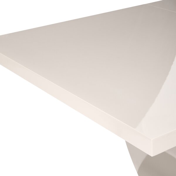 Jedálenský stôl svetlobéžový MDF vrchná doska 160/200 x 90 cm rozkladací obdĺžnikový tvar moderný štýl kuchyňa jedáleň