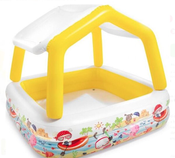 Intex nafukovací detský bazénik Akvárium so strieškou 57470, 157×157×122 cm 157470 - Bazén