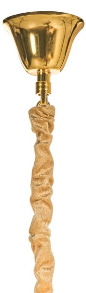 Luster zlatý kovová základňa s krištáľmi ⌀ 70 cm závesná lampa moderný glamour štýl jedáleň obývacia izba