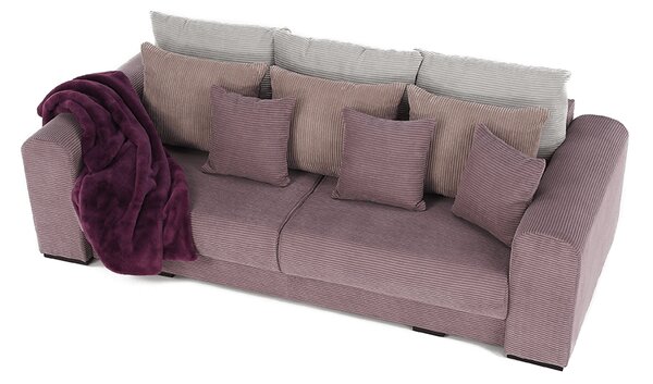 KONDELA Extra priestranná pohovka, fialová/staroružová/béžová, GILEN BIG SOFA