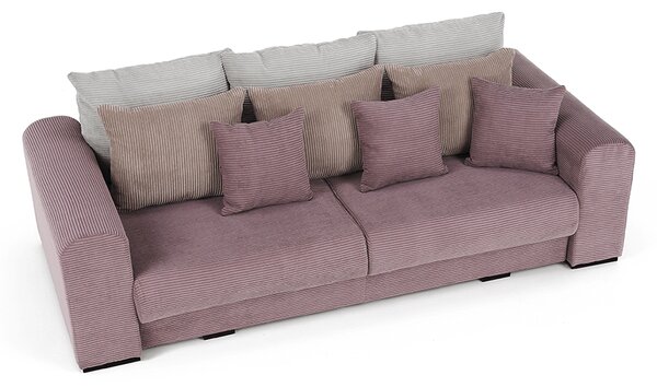 KONDELA Extra priestranná pohovka, fialová/staroružová/béžová, GILEN BIG SOFA