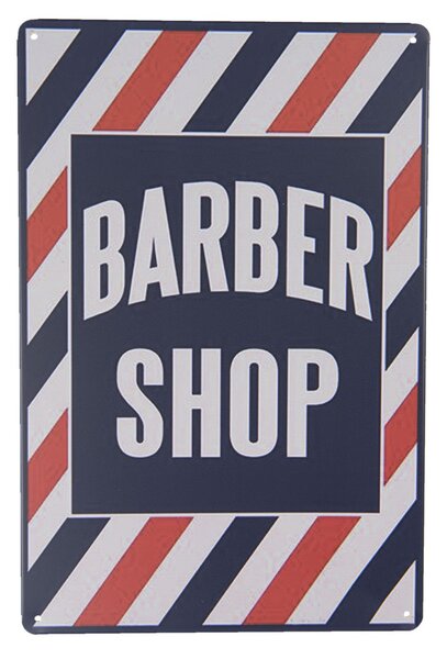 Nástenná kovová ceduľa Barber Shop - 20 * 30 cm - Clayre & Eef