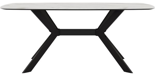 MEBLINE Stôl 185x100 cm TURIA FRAME mramor biela