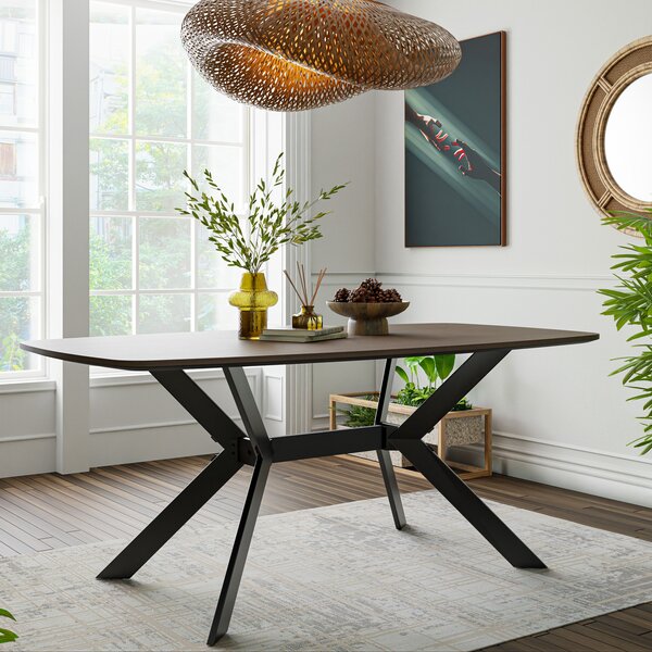 MEBLINE Stôl 185x100 cm TURIA FRAME dub ambiente noce