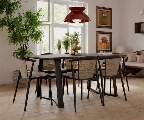 MEBLINE Stół 185x100 cm TURIA BALANCE dub ambiente noce