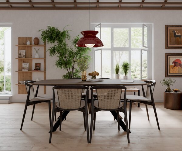 MEBLINE Stôl 185x100 cm TURIA FRAME dub ambiente noce