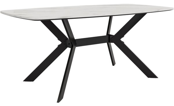 MEBLINE Stôl 185x100 cm TURIA FRAME mramor biela