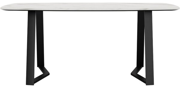 MEBLINE Stôl 185x100 cm TURIA BALANCE mramor biela