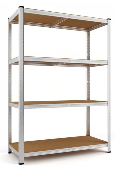 Regál s vysokou nosnosťou HEAVY, max. 700kg, 90x40x160cm, strieborná Monzana