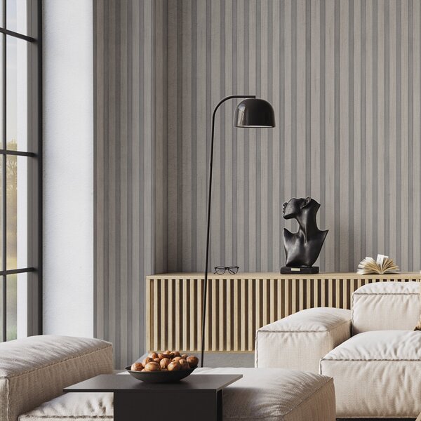 Tapety Ľahké drevené lamely s jemnými sivými pruhmi, Tapety geometria, Tapety pruhy, a00991v1 : Uwalls.sk