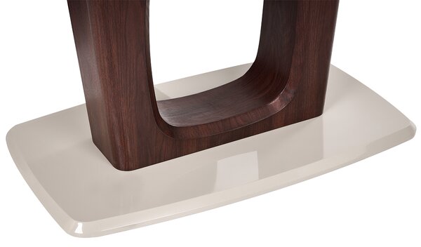 Jedálenský stôl svetlobéžový MDF vrchná doska 160/200 x 90 cm rozkladací obdĺžnikový tvar moderný štýl kuchyňa jedáleň