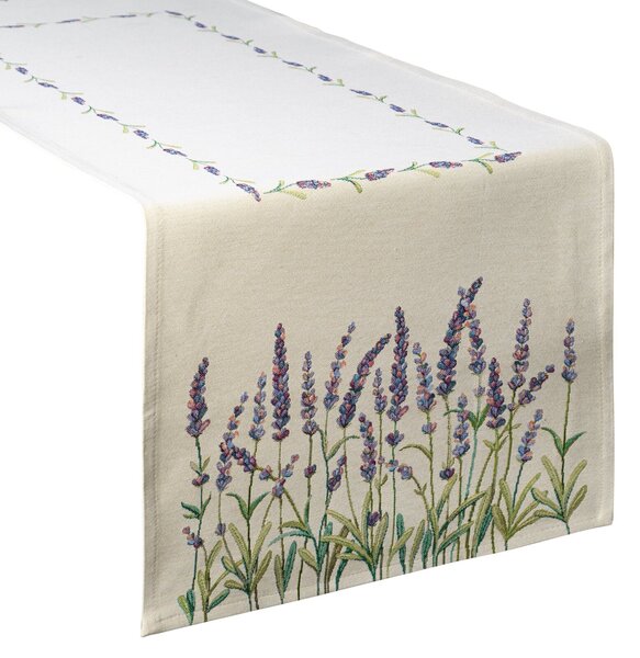 GOBELÍNOVÝ BEHÚŇ NA STÔL LAVENDER 40X100 CM VZOROVANÝ