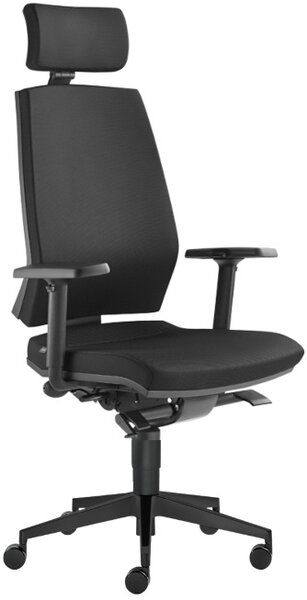 LD Seating Kancelárska stolička STREAM 280-SYS, posuv sedáku, čierná skladová
