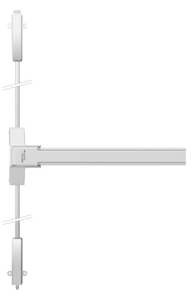 MPkovania DK - PANIKOVÉ KOVANIE PHB 1202 - 2-bodové zaistenie D1/1H-1D Prevedenie: SET D1/1H-1D pre šírku dverného krídla do 1100 mm s max. výškou 2350 mm + kľučka a vložka