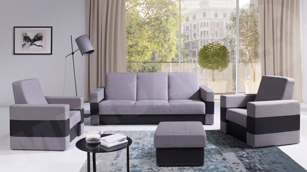 Mirjan24 Sedacia súprava 3+1+1 s taburetom Deco, Dostupné poťahy: Soft 066 + Lux 02 5902928045819