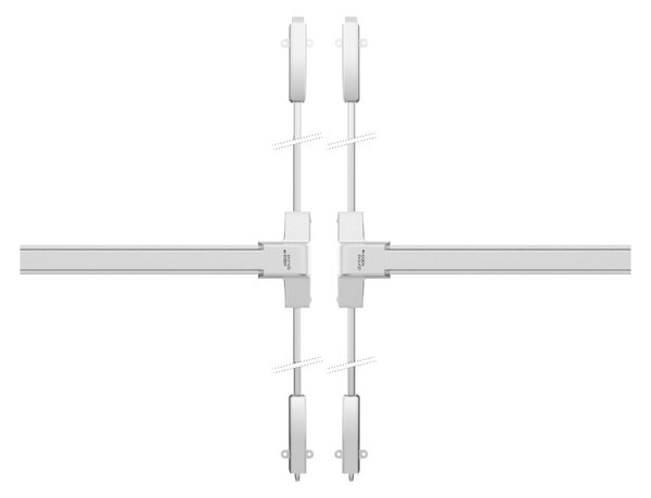 MPkovania DK - PANIKOVÉ KOVANIE PHB 1202/1202 - 4-bodové zaistenie D2/2H-2D Prevedenie: SET D2/2H-2D pre šírku dverného krídla do 1100 mm s max. výškou 2350 mm + kľučka a vložka