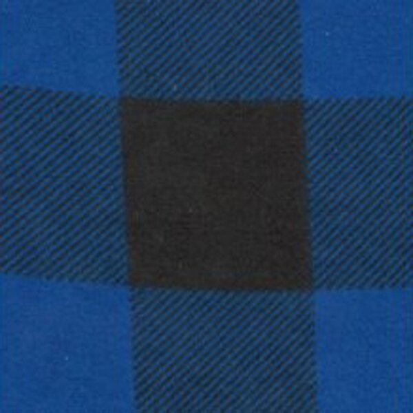 Bavlnená flanelová látka vzor kocka modrá 4x4 cm