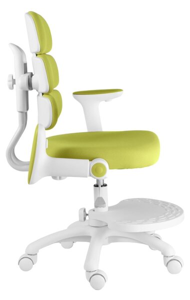 Detská rastúca stolička Neoseat KIDDY THREE — látka, prateľný poťah, zelená