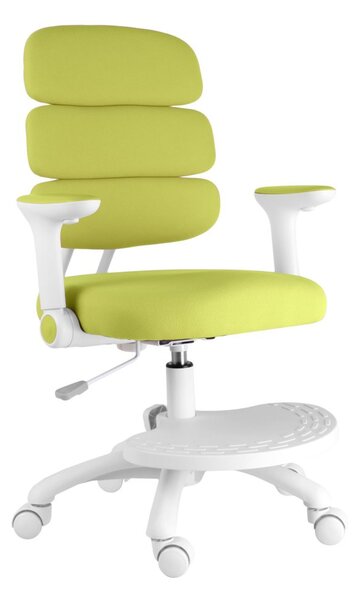 Detská rastúca stolička Neoseat KIDDY THREE — látka, prateľný poťah, zelená