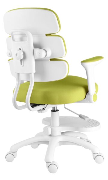 Detská rastúca stolička Neoseat KIDDY THREE — látka, prateľný poťah, zelená