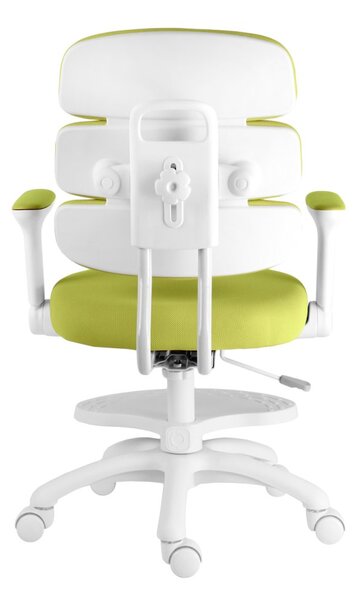 Detská rastúca stolička Neoseat KIDDY THREE — látka, prateľný poťah, zelená