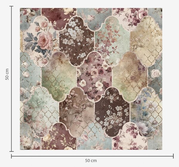 Tapety Kvetinový retro patchwork, Tapety kvety, a01038 : Uwalls.sk