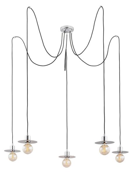 Argon 2079 - Luster na lanku CORSO 5xE27/15W/230V pavúk lesklý chróm