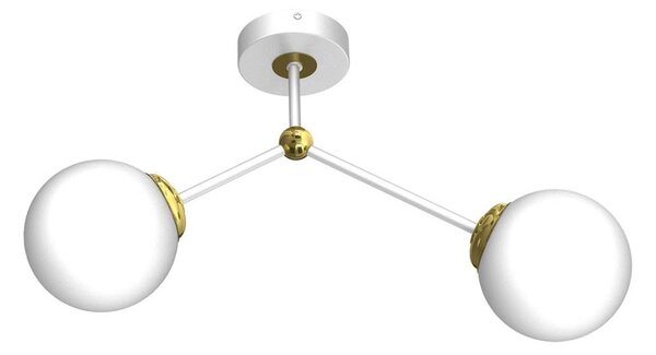 Prisadený luster JOY 2xE14/40W/230V biela/zlatá