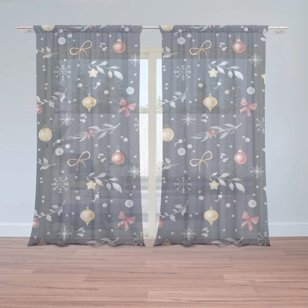 Sablio Vianočné záclony Štedrovečerná noc: 2ks 150x250cm