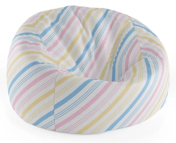 Sablio Sedací vak Cocoon Trojfarebné pruhy - 75 x 45 x 35 cm