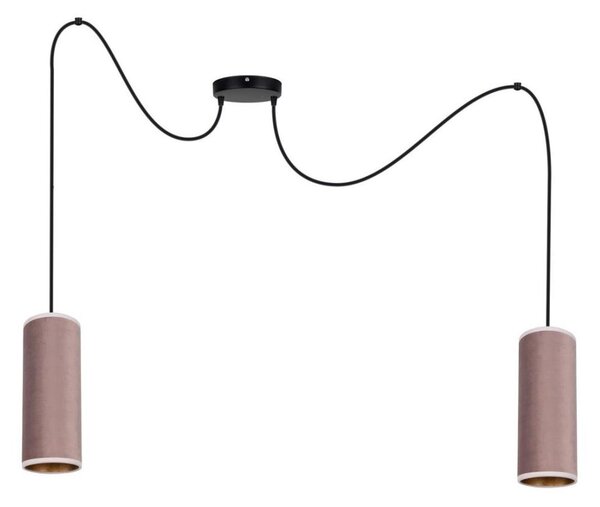 Luster na lanku AVALO 2xE27/60W/230V pavúk ružová/medená