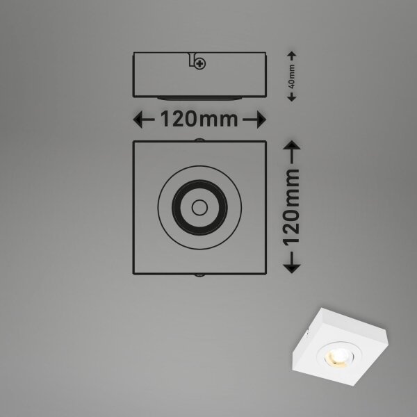 Briloner 3996016 - LED Bodové svietidlo CTS LED/4W/230V 2700/4000K biela