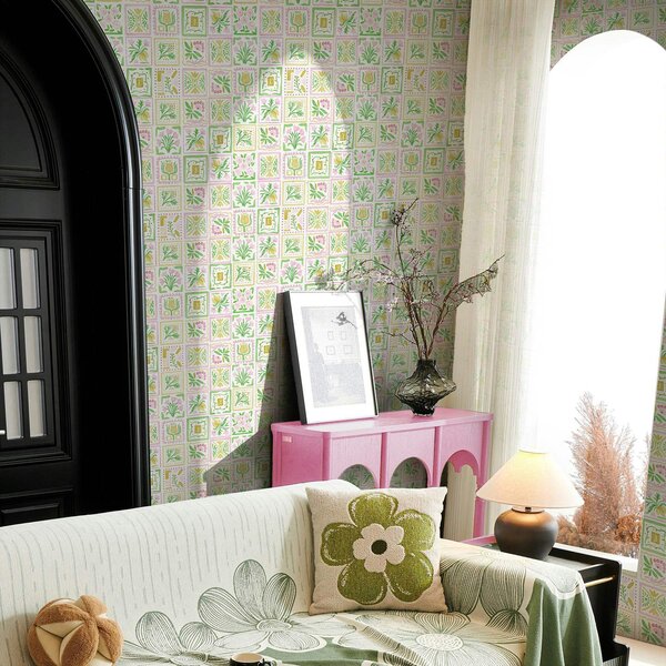 Tapety Jarný botanický patchwork, Tapety kvety, a01082 : Uwalls.sk