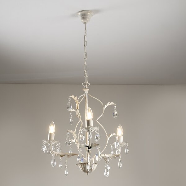 ONLI - Luster na reťazi TERESA 3xE14/6W/230V biely