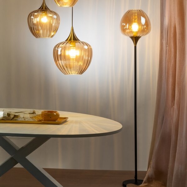 ONLI - Stojacia lampa ELIDE 1xE27/15W/230V čierna/medená